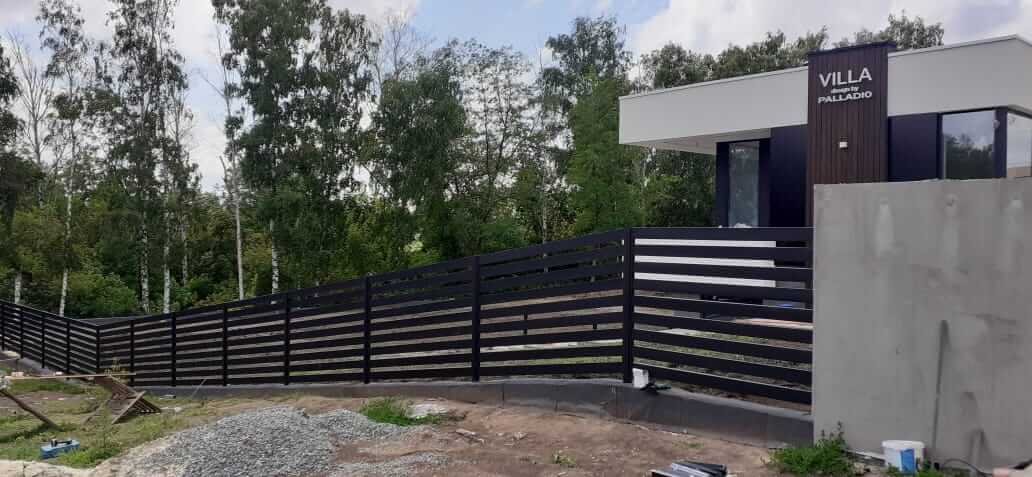 Забор-ранчо из металлопланкена 48м RAL9005 Черный МАТТЕ фото 2 в Серпухове