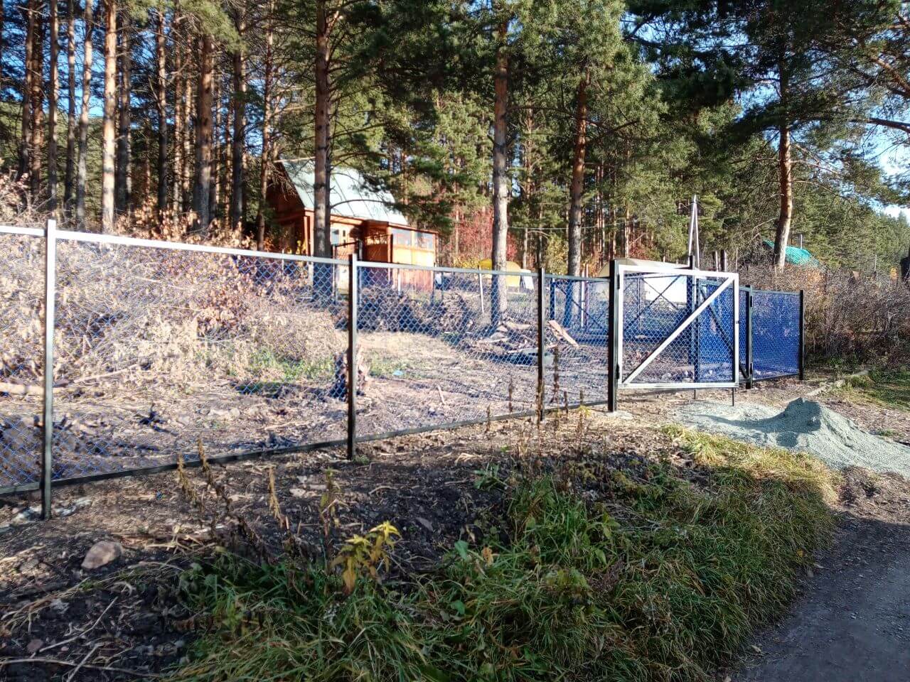Забор из сетки рабица 76м с полимерным покрытием фото 8 в Серпухове