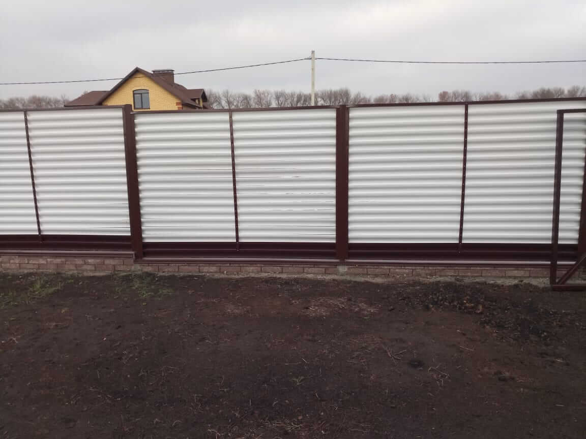 Забор-жалюзи 22м RAL9003/9003 Белый двусторонний фото 1 в Серпухове